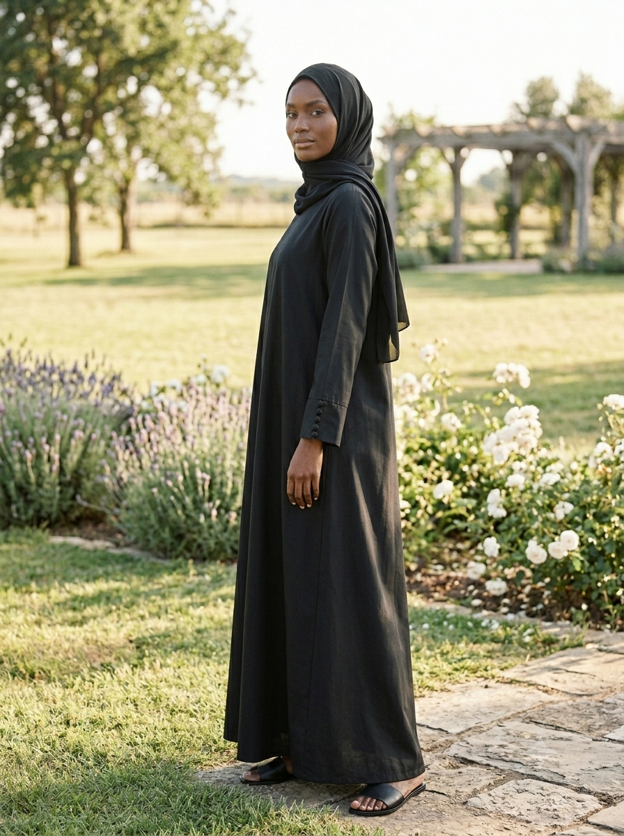 Hajj&Umrah | Premium Cotton Abaya in Ink