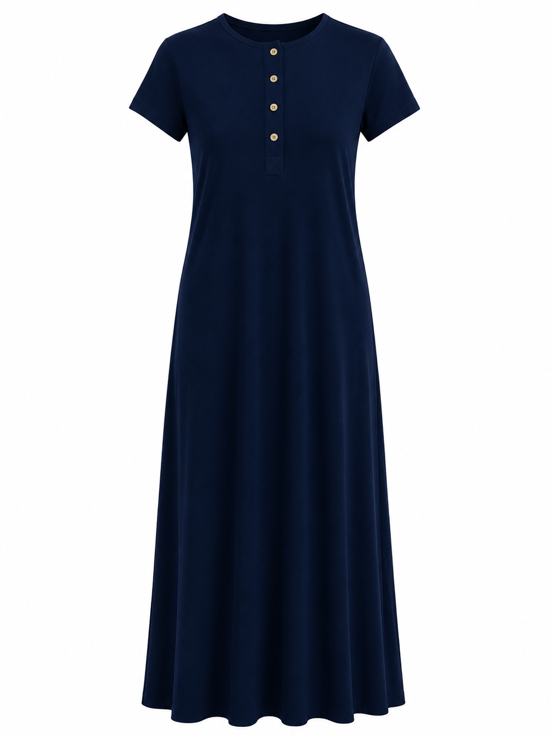 Essential Linen Slip Dress with Buttons