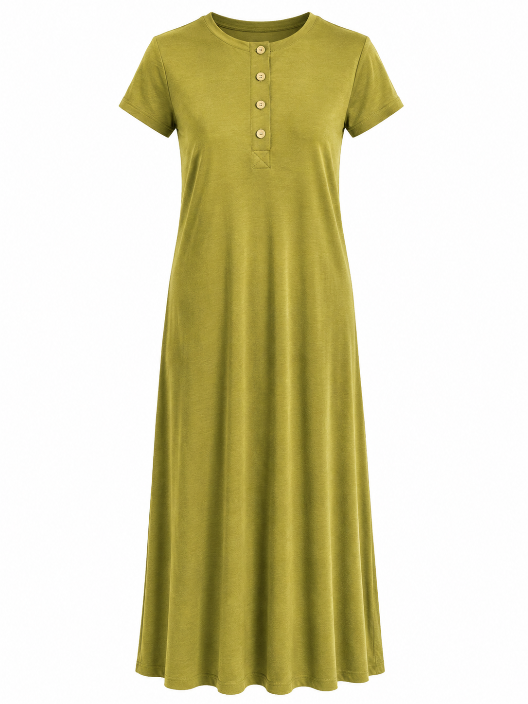 Essential Linen Slip Dress with Buttons