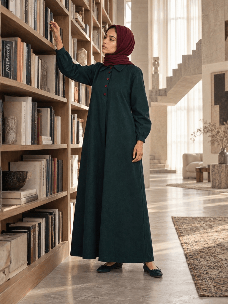 Button-up Maxi Dress - Forest - Fasilah