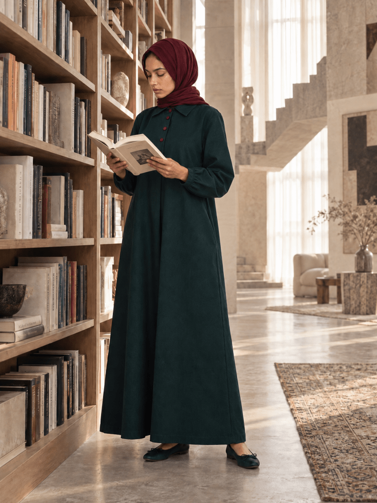 Button-up Maxi Dress - Forest - Fasilah