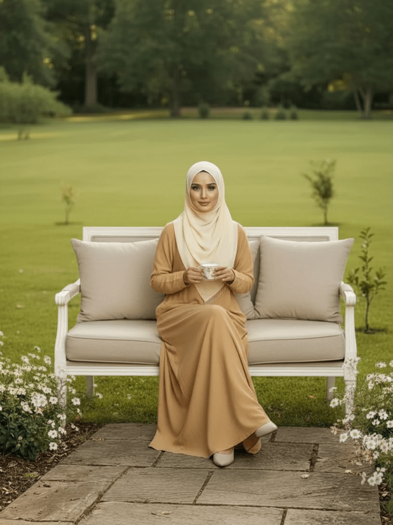 Essential Linen Abaya - Sand - Fasilah