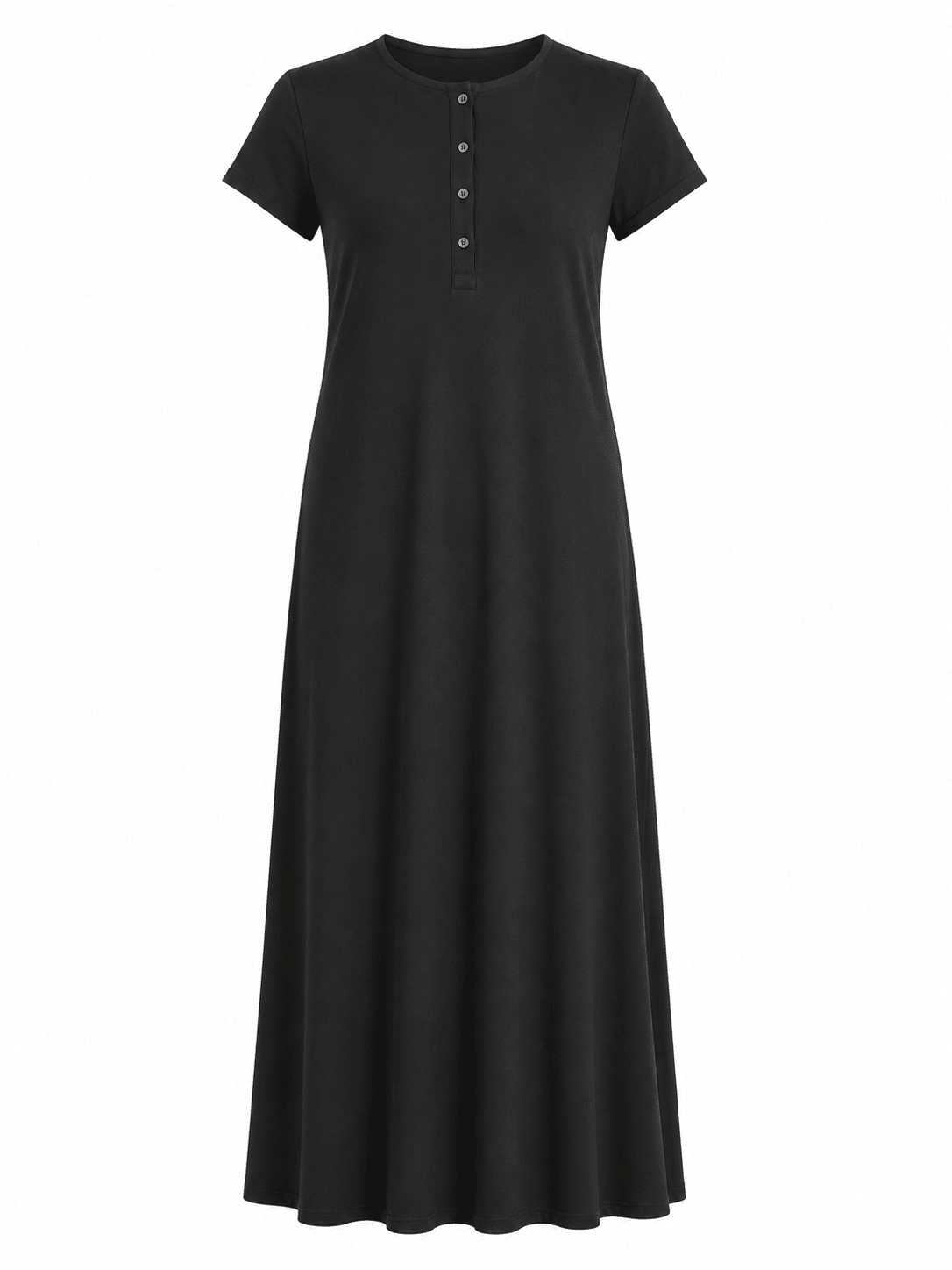 Essential Linen Slip Dress with Buttons - Fasilah