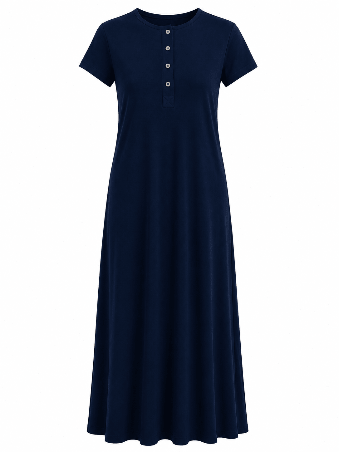 Essential Linen Slip Dress with Buttons - Fasilah