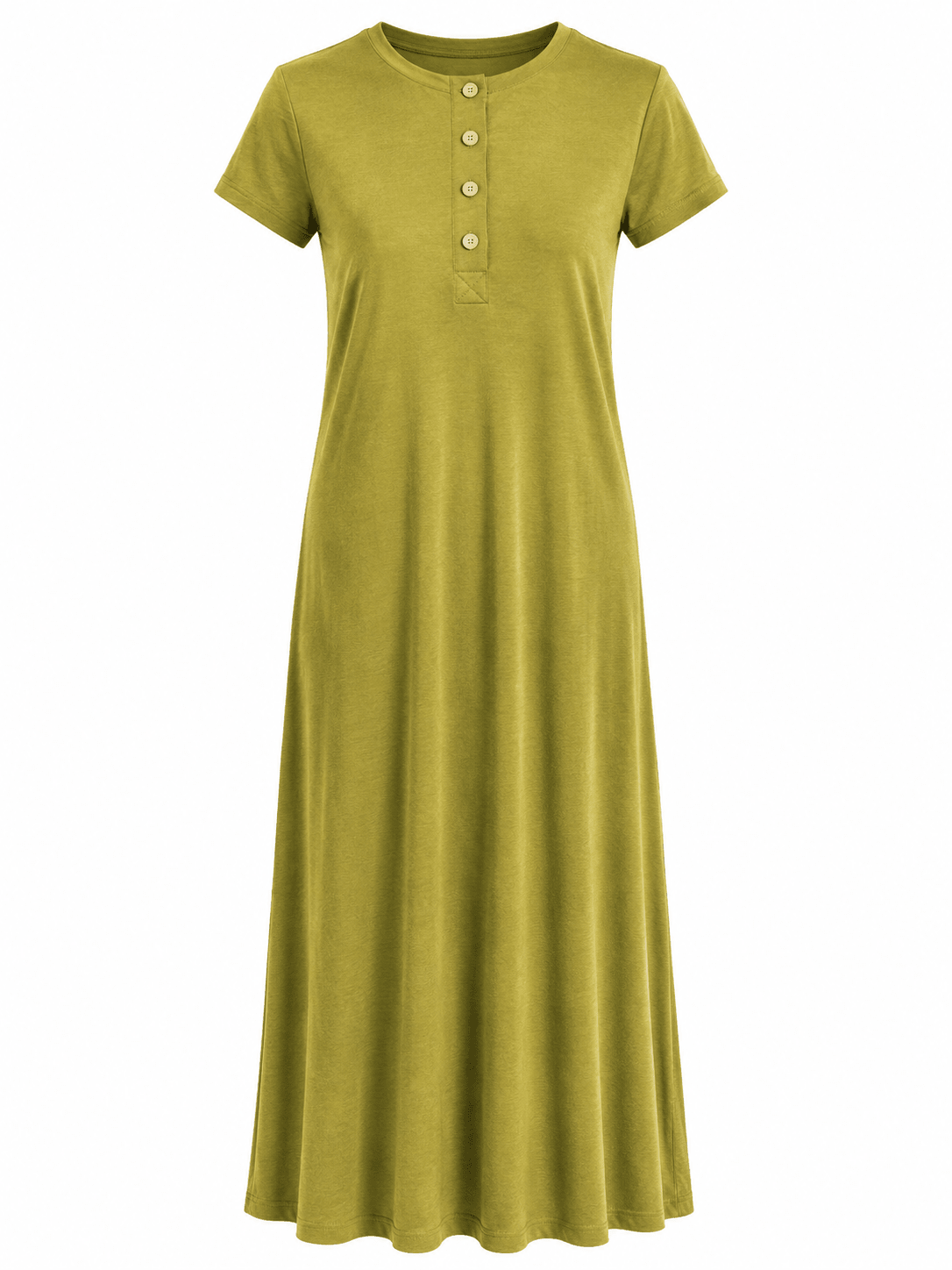 Essential Linen Slip Dress with Buttons - Fasilah