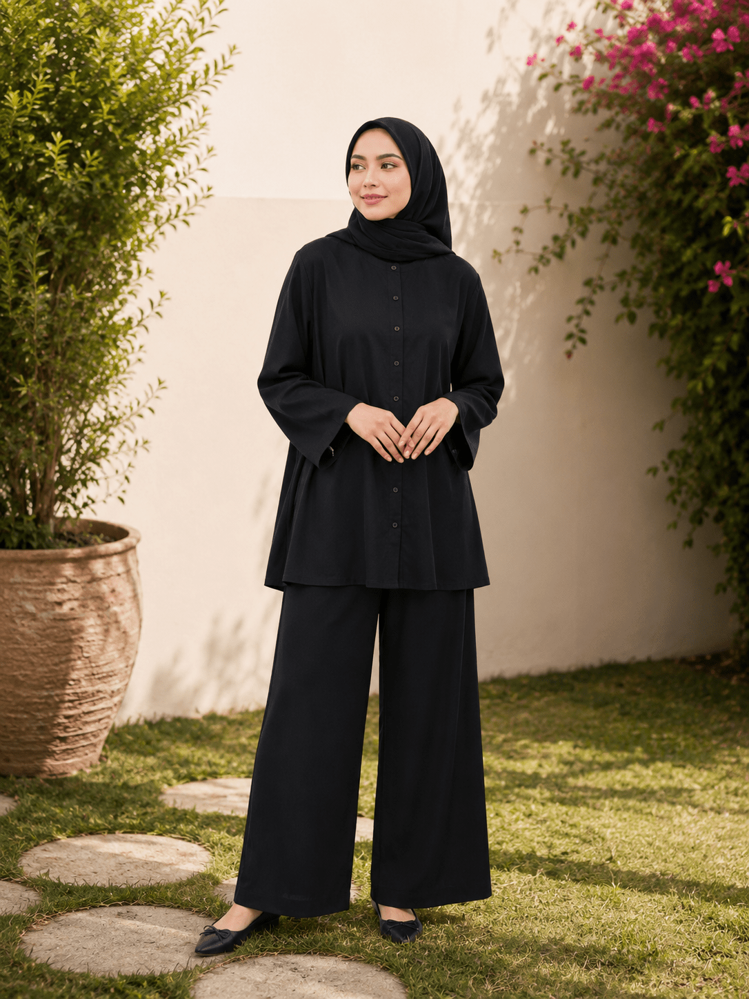 Made to Measure | Essential Linen Suit - Black Button-up Shirt