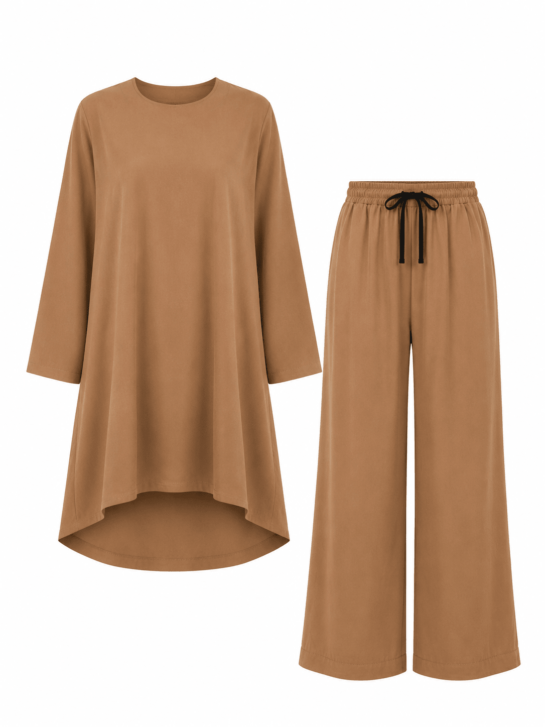 Essential Linen Suit | Tunic & Trousers in Sand - Fasilah