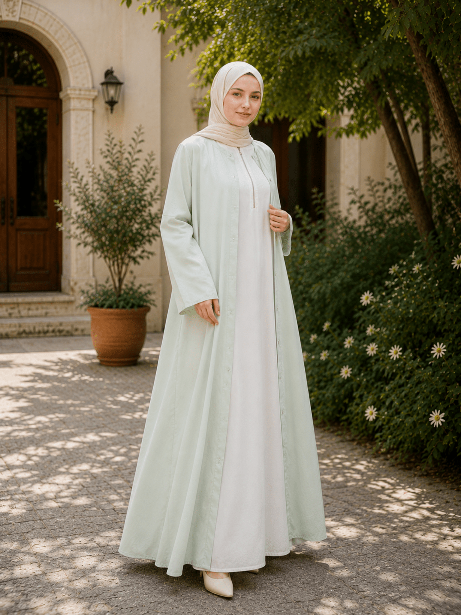Hajj & Umrah | Abaya Set in Pastels - Fasilah