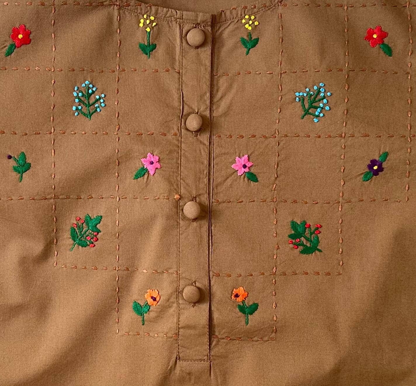Hajj&Umrah | Premium Cotton Abaya in Cinnamon (Hand-embroidered) - Fasilah