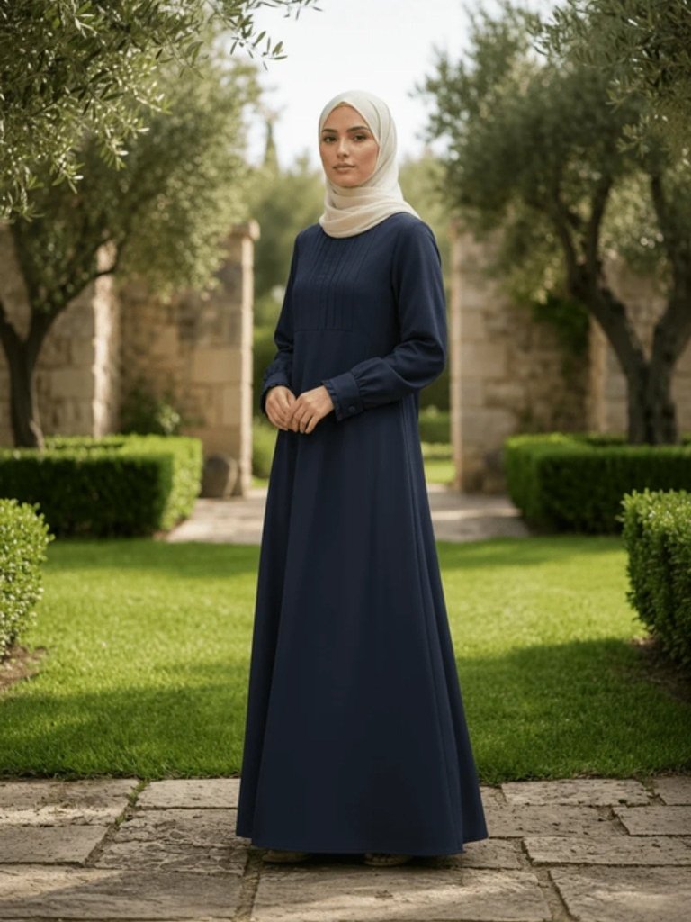 Hajj&Umrah | Premium Cotton Abaya in Midnight - Fasilah