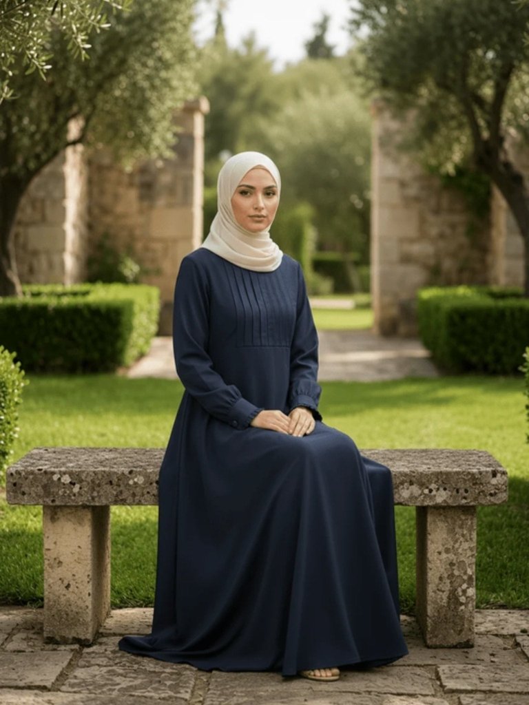 Hajj&Umrah | Premium Cotton Abaya in Midnight - Fasilah