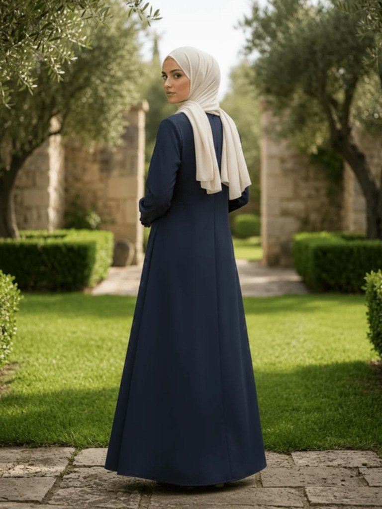 Hajj&Umrah | Premium Cotton Abaya in Midnight - Fasilah