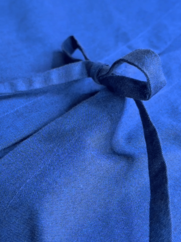 Heritage Bow Open Abaya – Royal Blue - Fasilah
