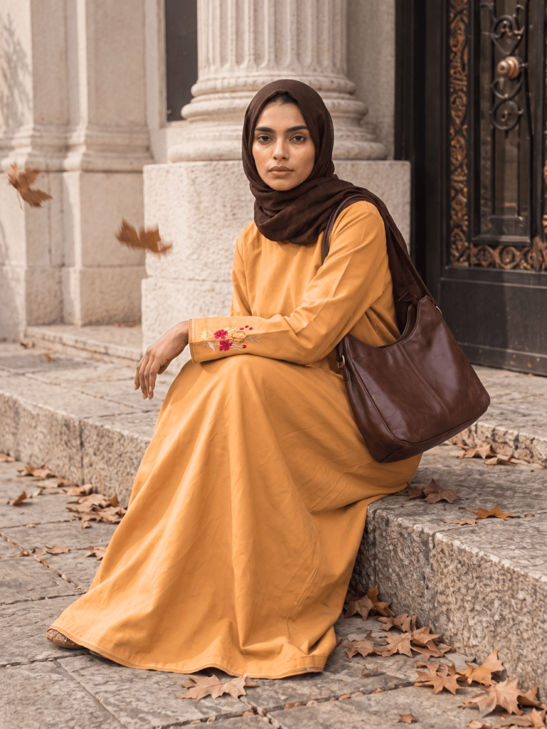 Heritage Cotton Abaya - Camel - Fasilah