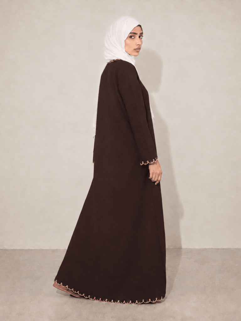 Heritage Cotton Abaya - Coffee - Fasilah
