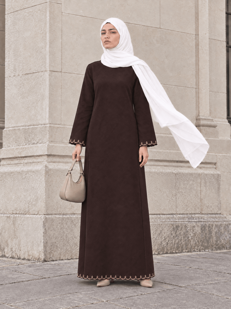 Heritage Cotton Abaya - Coffee - Fasilah