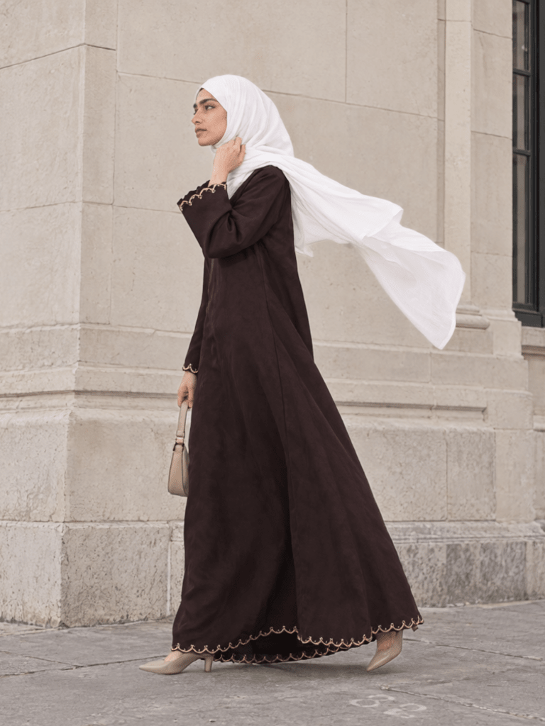 Heritage Cotton Abaya - Coffee - Fasilah