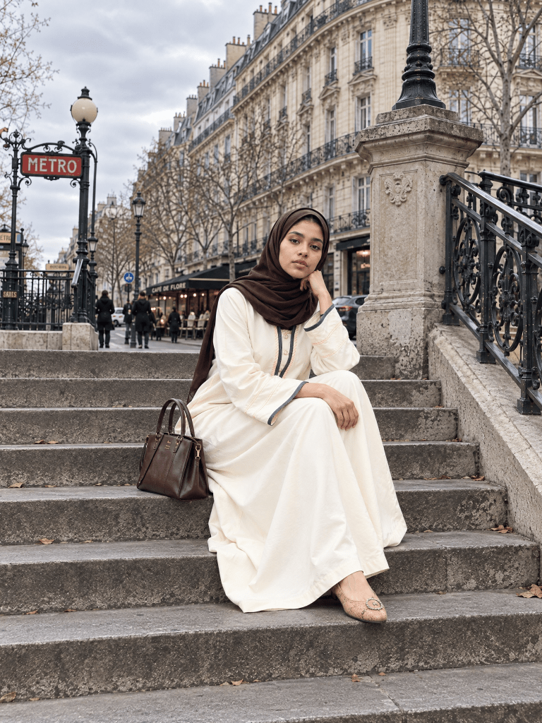 Heritage Cotton Abaya - Cream - Fasilah