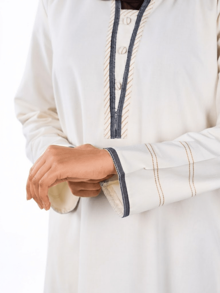 Heritage Cotton Abaya - Cream - Fasilah