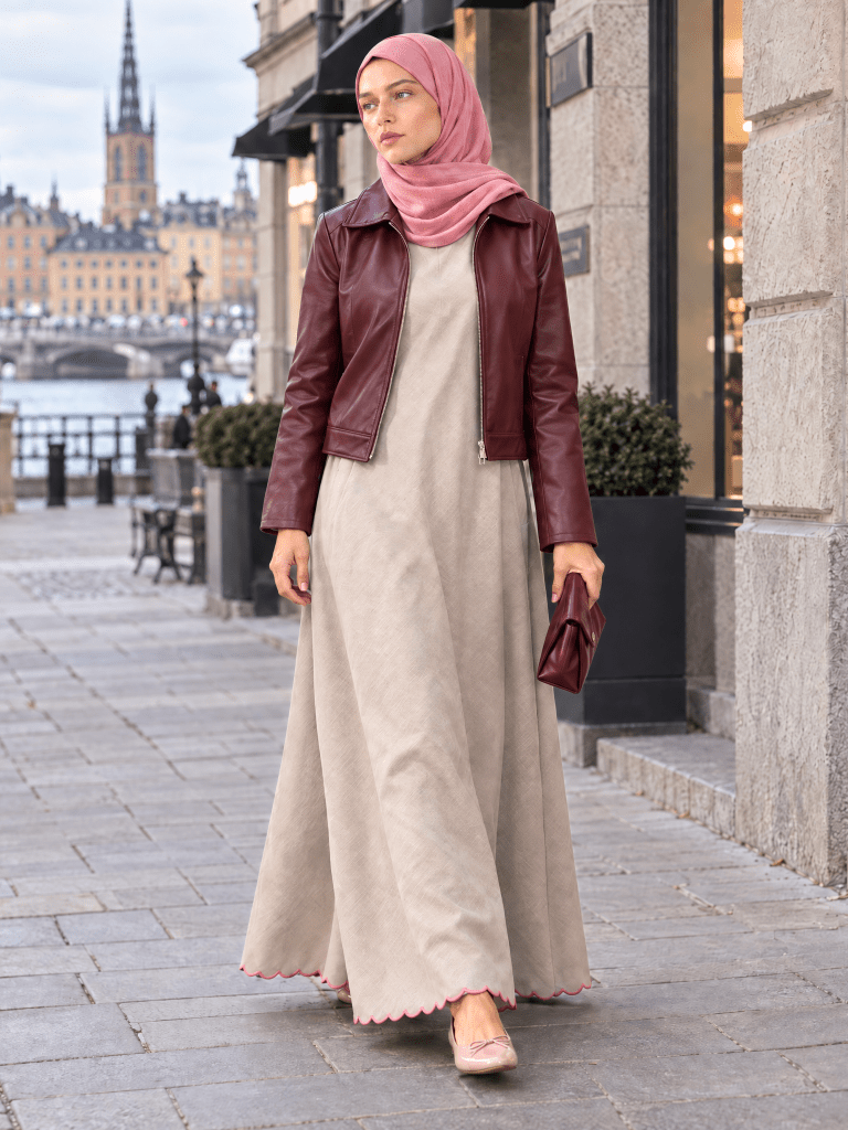 Heritage Cotton Abaya - Dove Grey - Fasilah