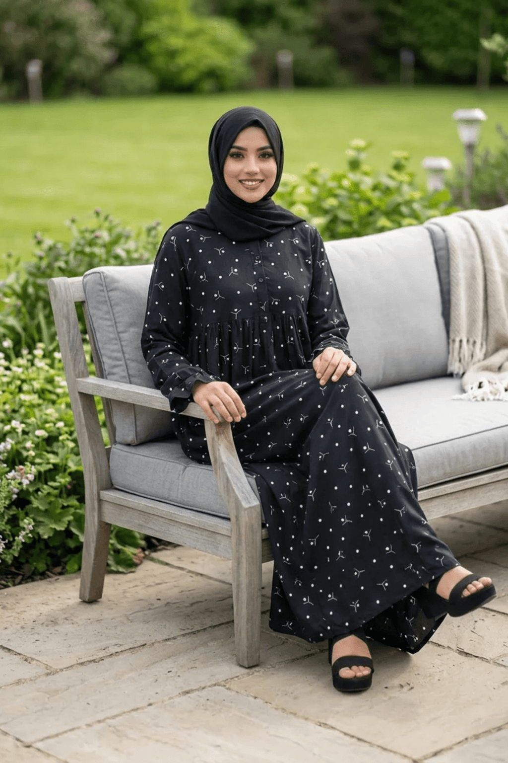 Maternity Maxi Dress - Black - Fasilah
