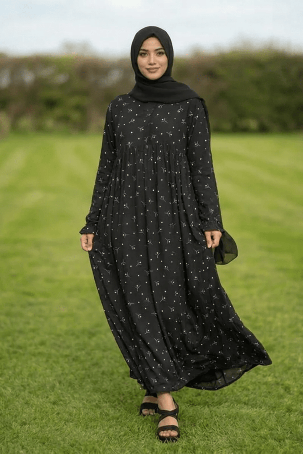 Maternity Maxi Dress - Black - Fasilah