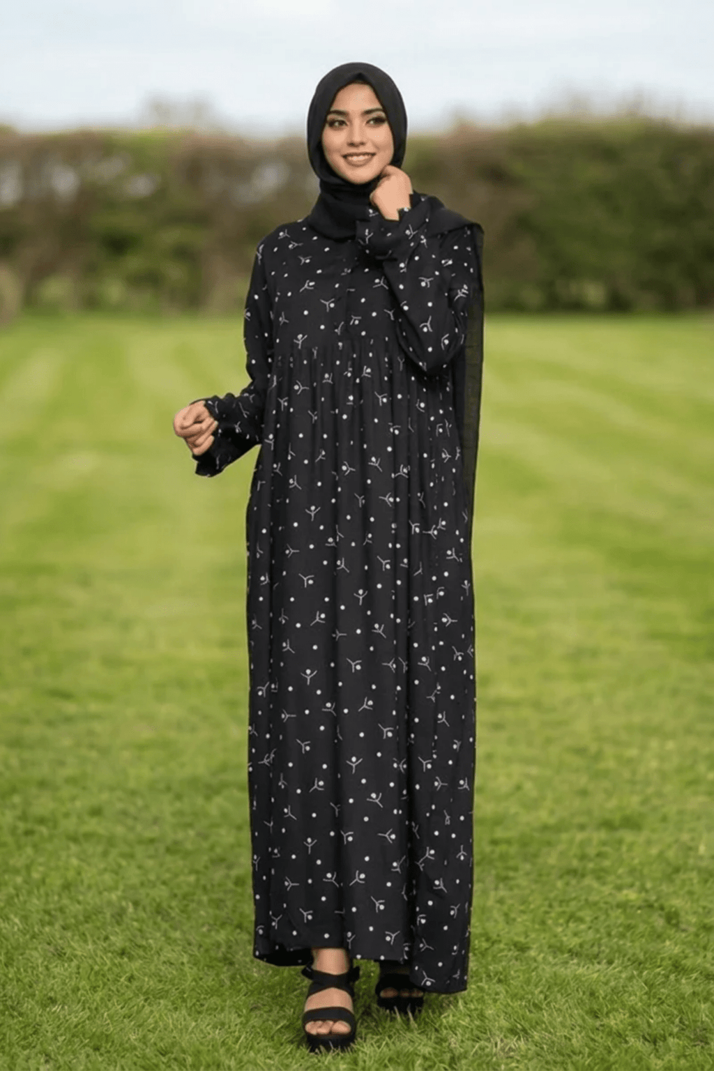 Maternity Maxi Dress - Black - Fasilah