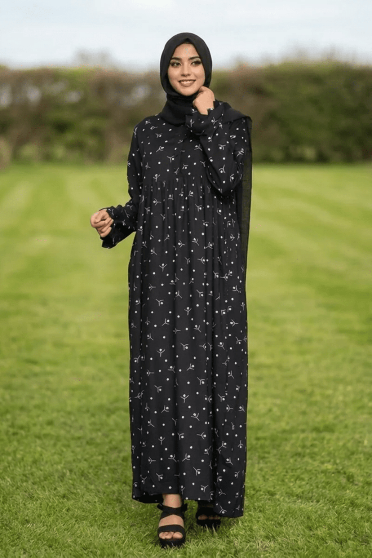 Maternity Maxi Dress - Black - Fasilah