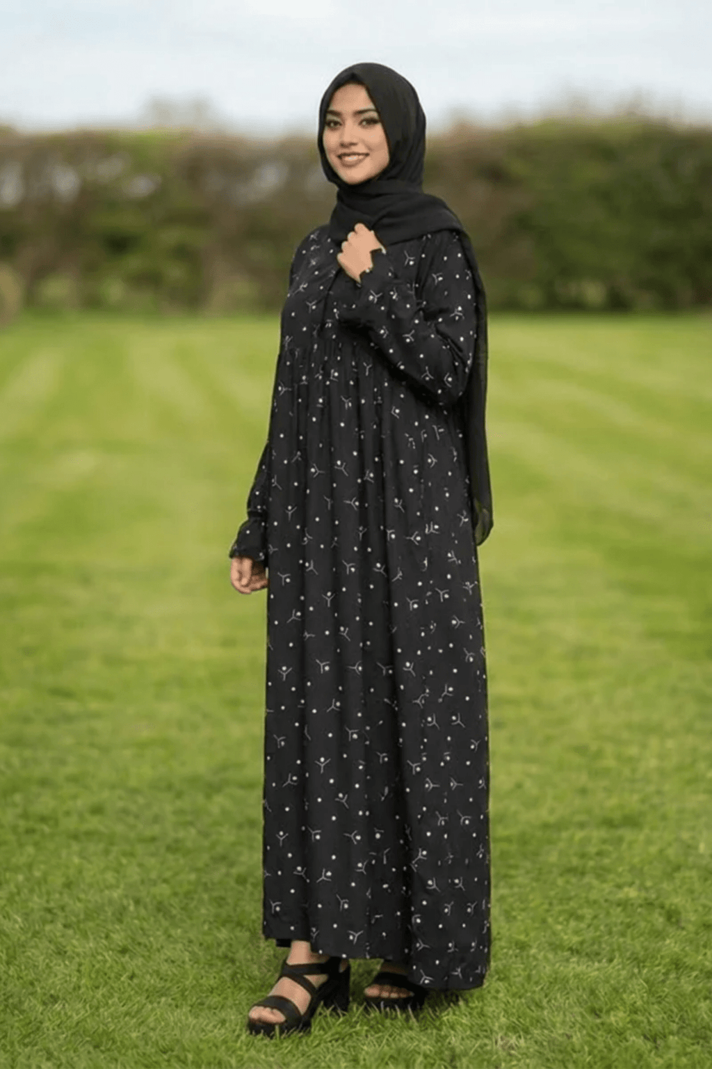 Maternity Maxi Dress - Black - Fasilah