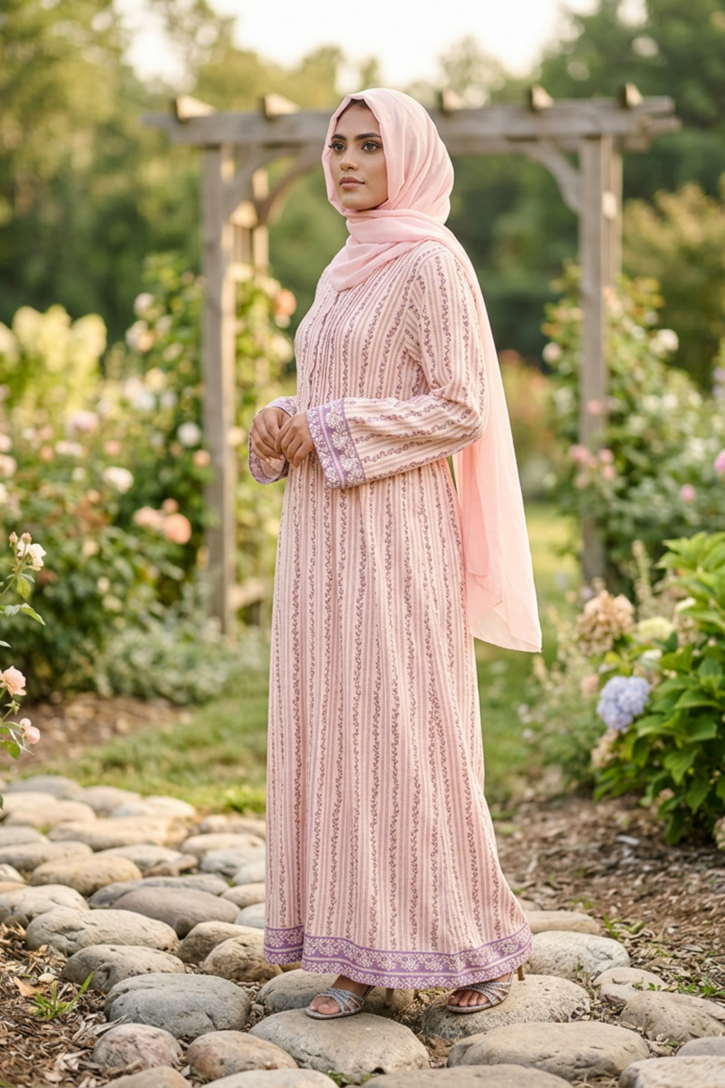 Maternity Maxi Dress - Blush - Fasilah