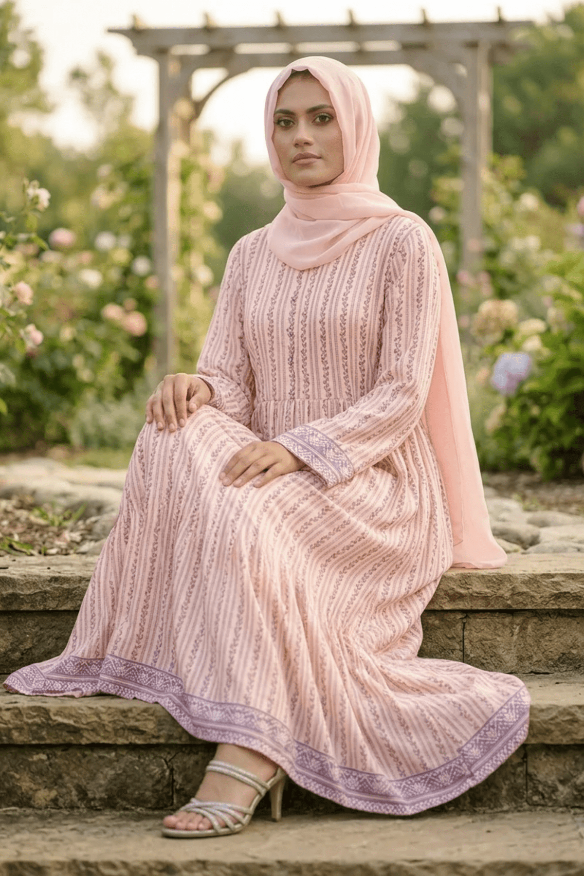 Maternity Maxi Dress - Blush - Fasilah