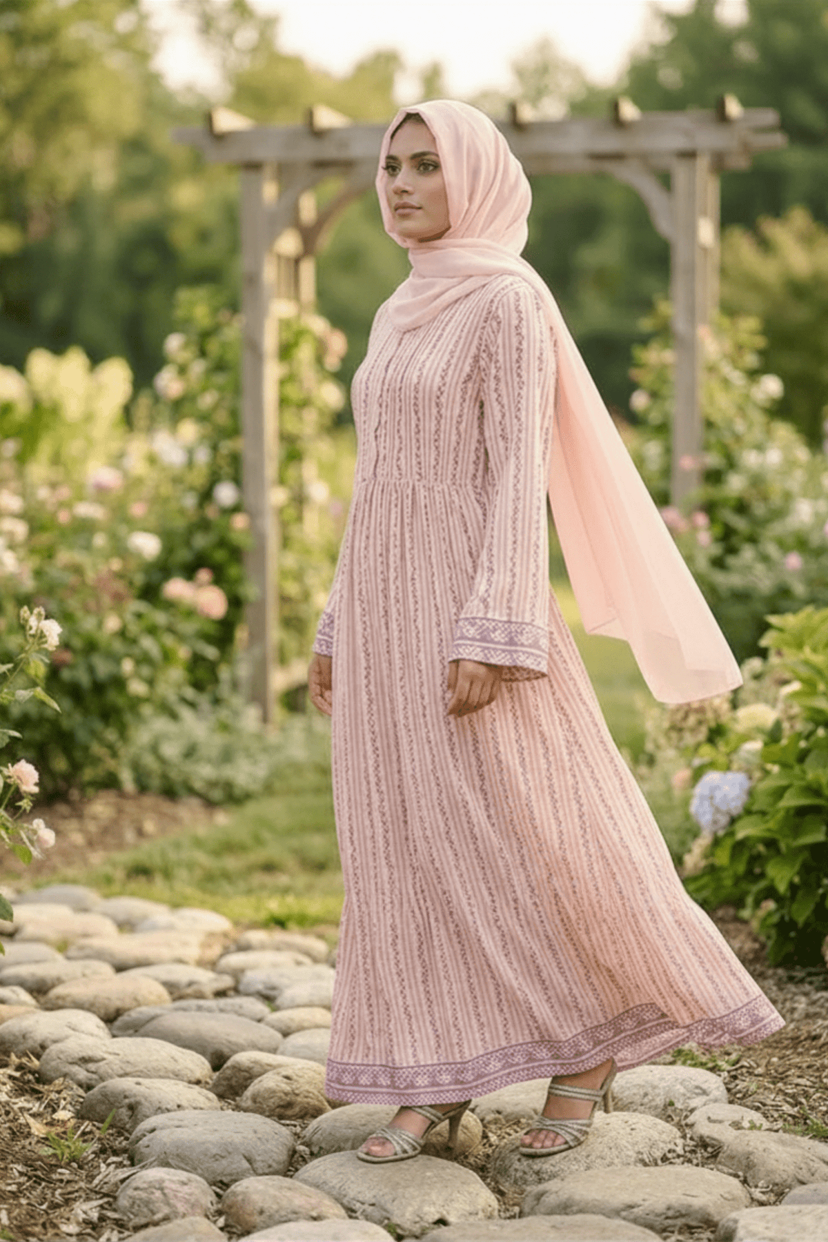 Maternity Maxi Dress - Blush - Fasilah