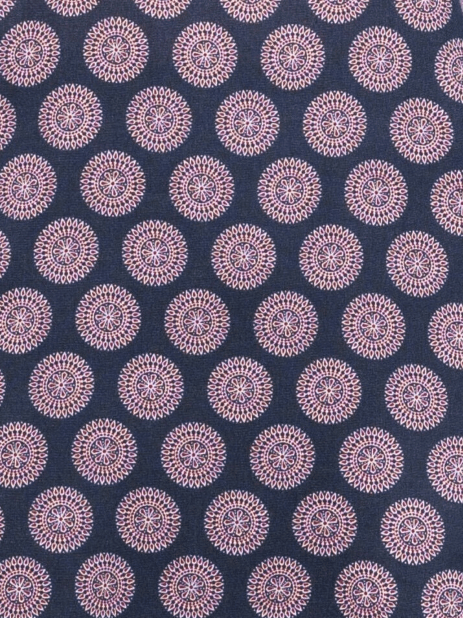 Printed Cotton Abaya – Dark Blue - Fasilah
