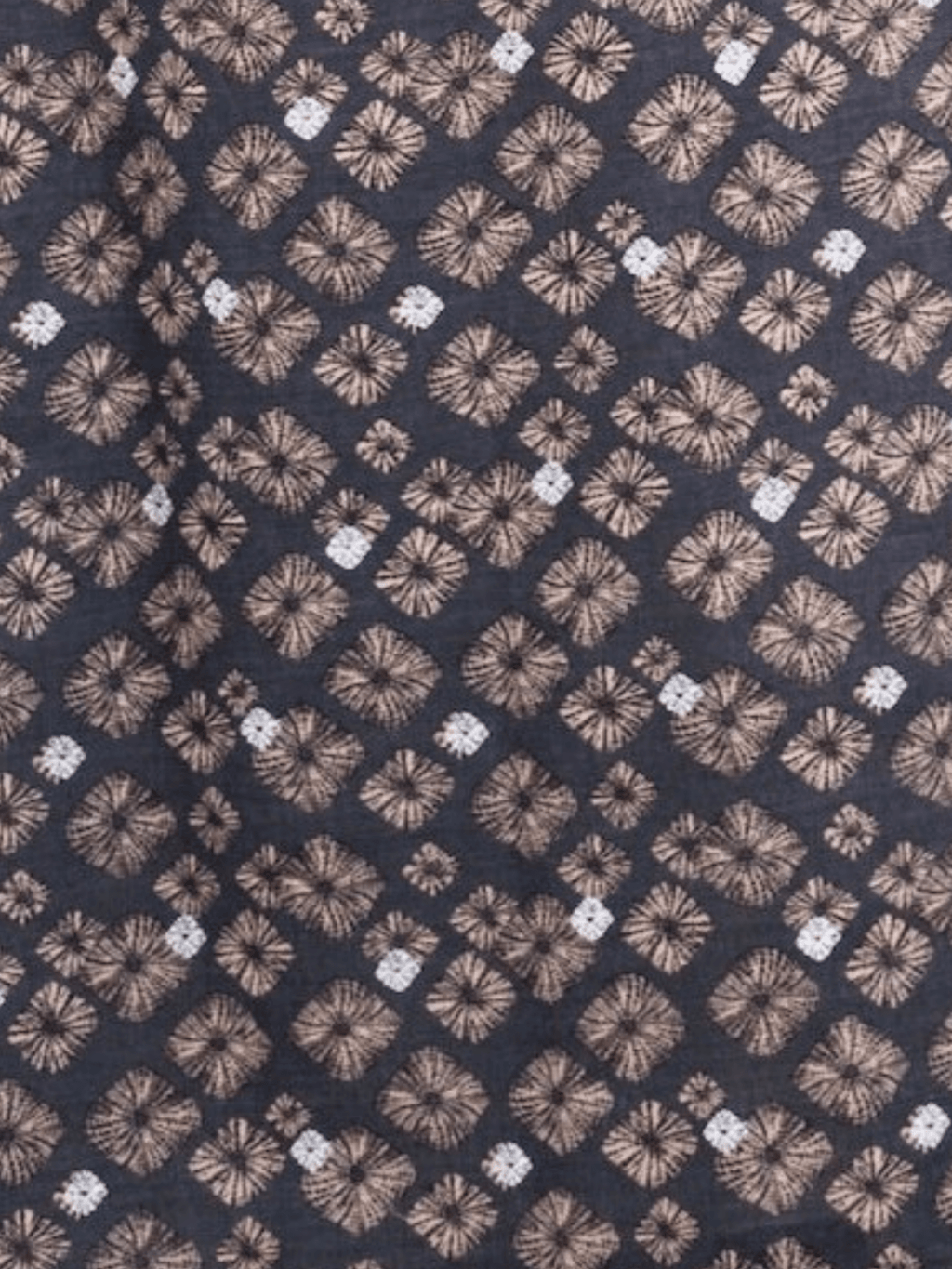 Printed Open Abaya - Brown - Fasilah