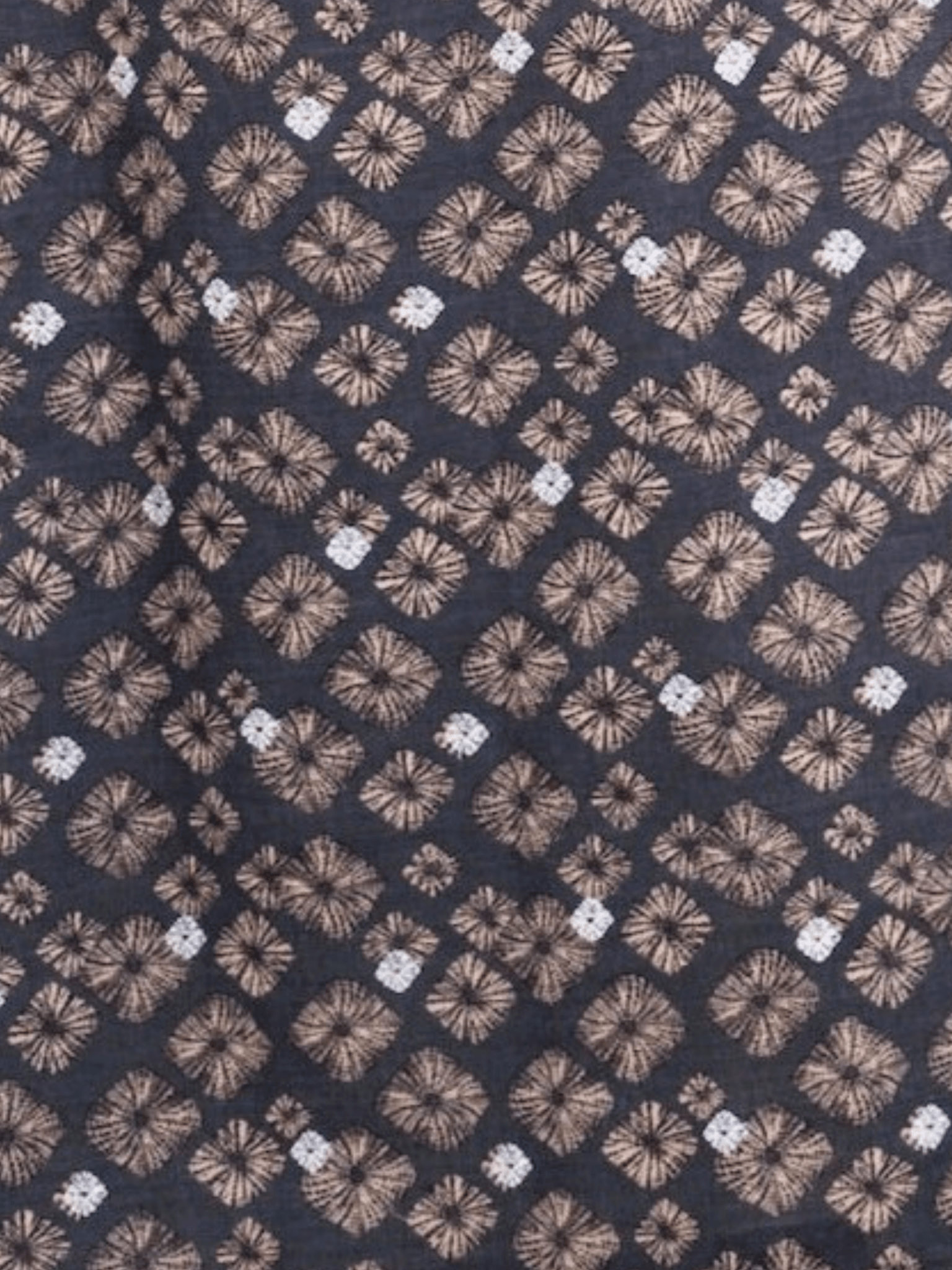 Printed Open Abaya - Brown - Fasilah