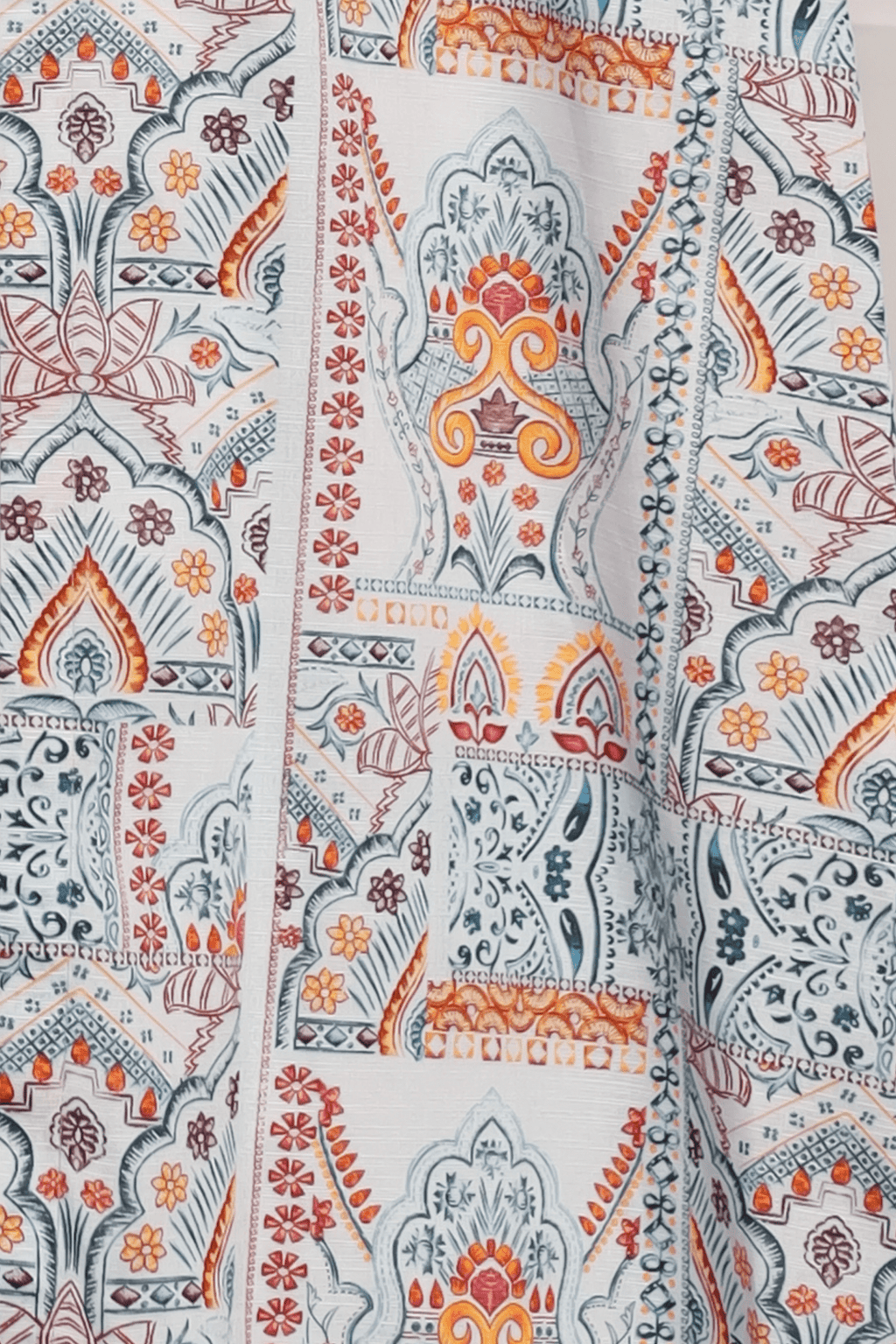 Printed Open Abaya - Multicolour - Fasilah