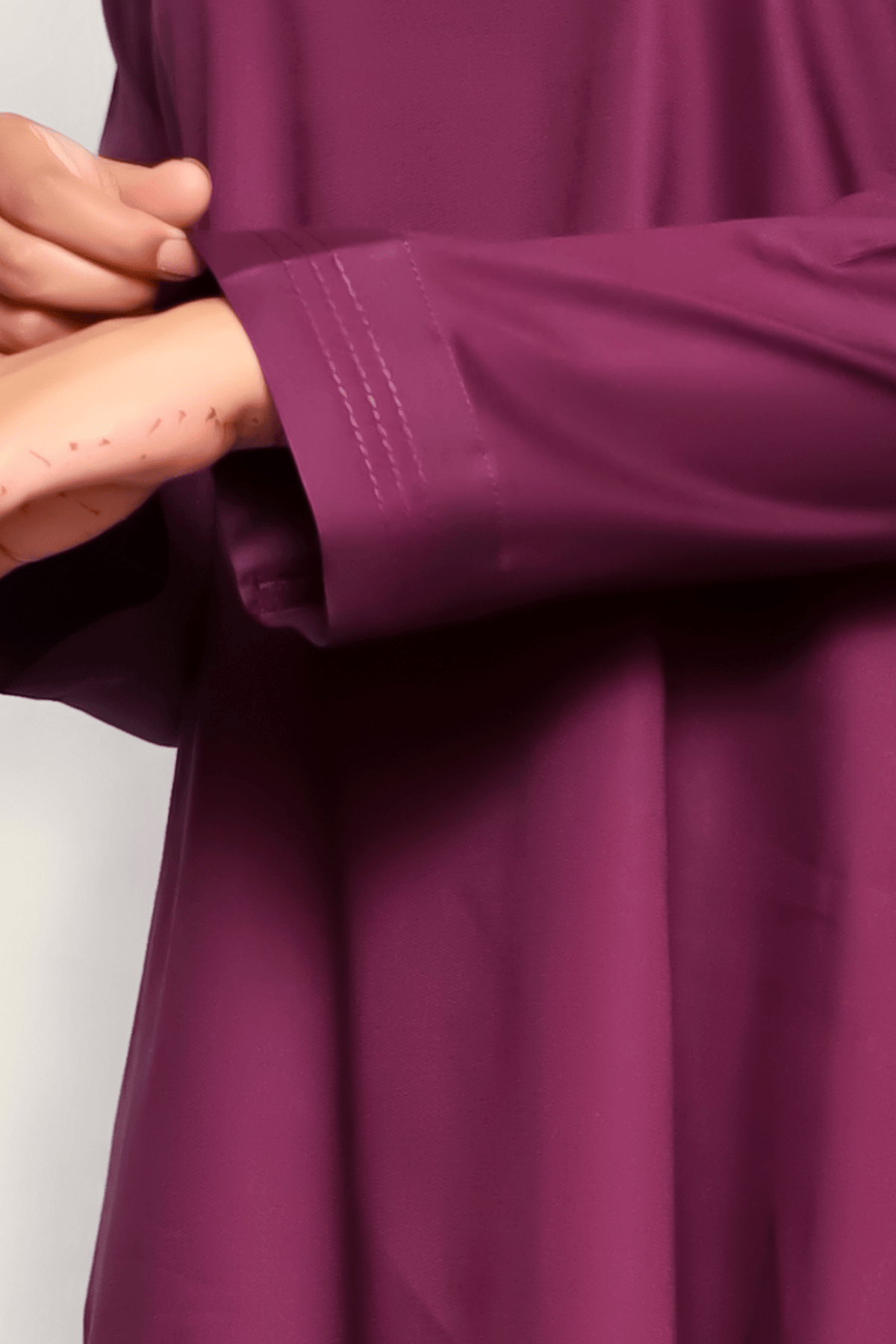Signature Cotton Abaya – Burgundy - Fasilah