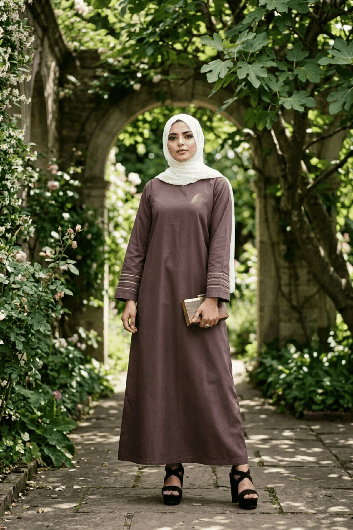 Signature Cotton Abaya – Espresso - Fasilah