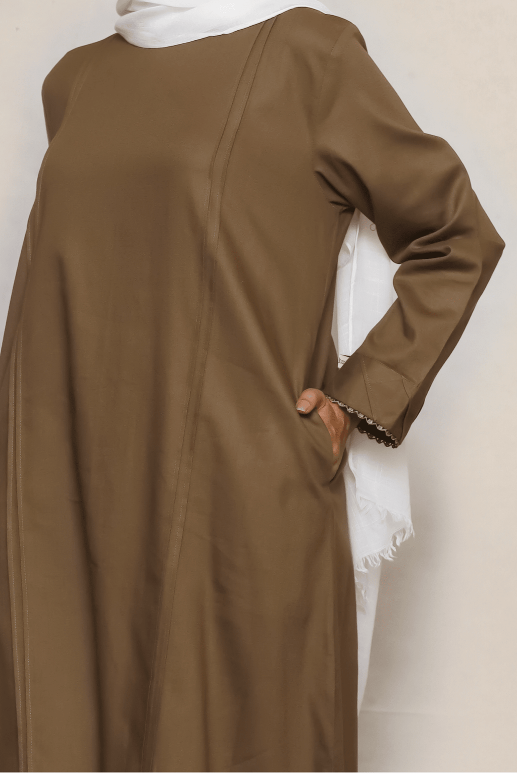 Signature Cotton Abaya – Olive Green - Fasilah