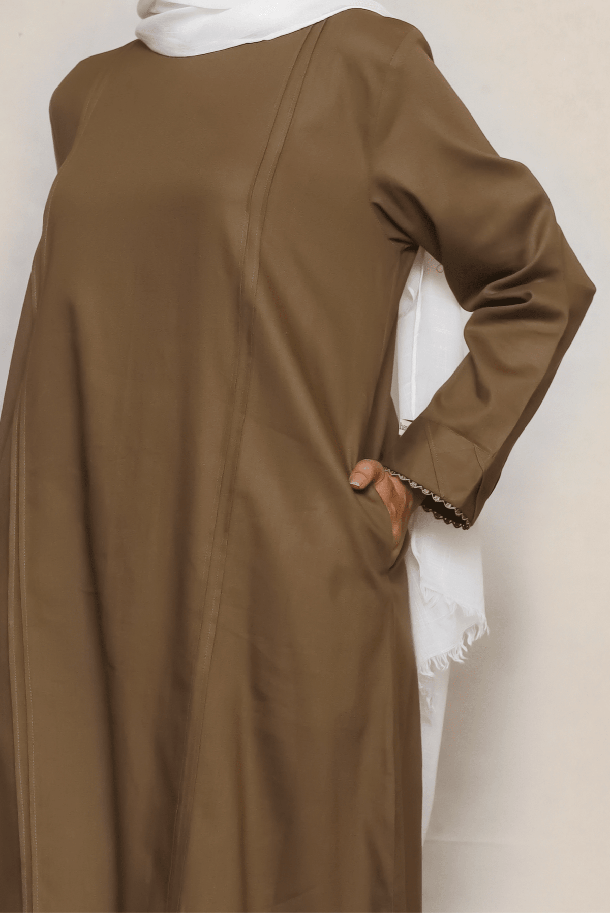 Signature Cotton Abaya – Olive Green - Fasilah