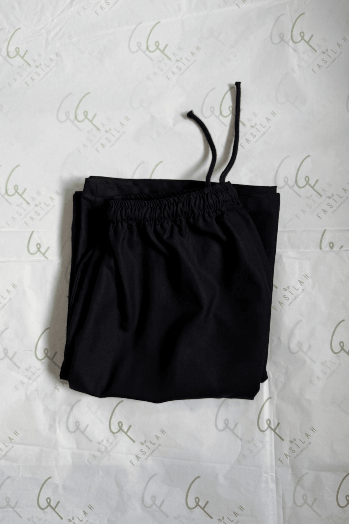 Pantalon en coton signature noir