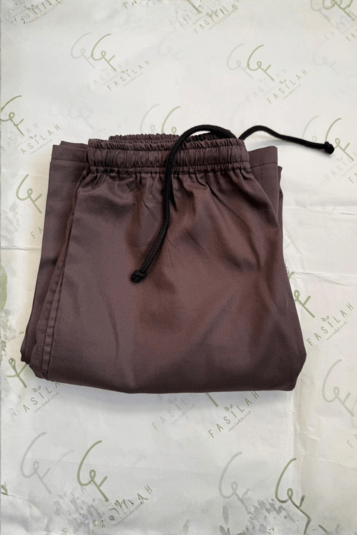 Pantalon en coton signature, coloris expresso