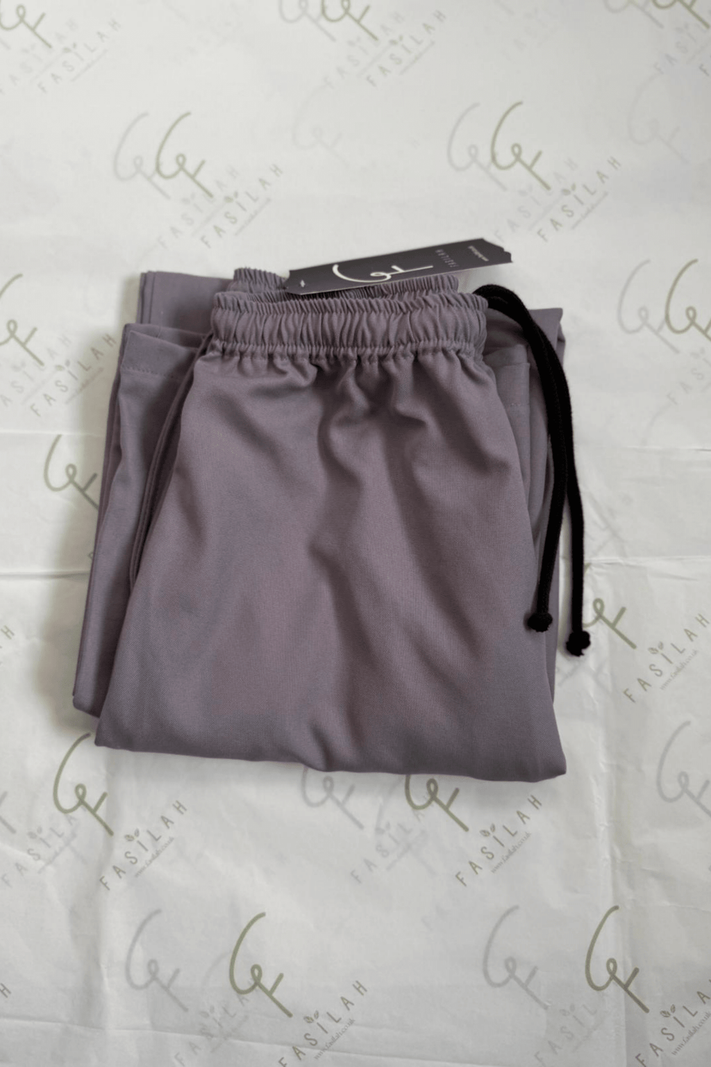 Signature Cotton Trousers in Grey - Fasilah
